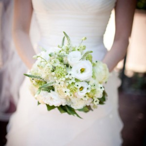 green and white bouquet