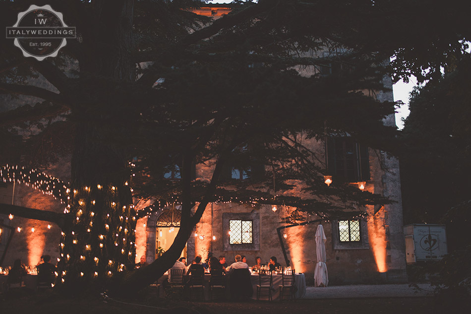 Carmen and Travis evening meal cedar tree