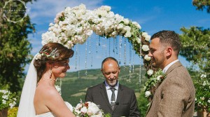 wedding arch roses