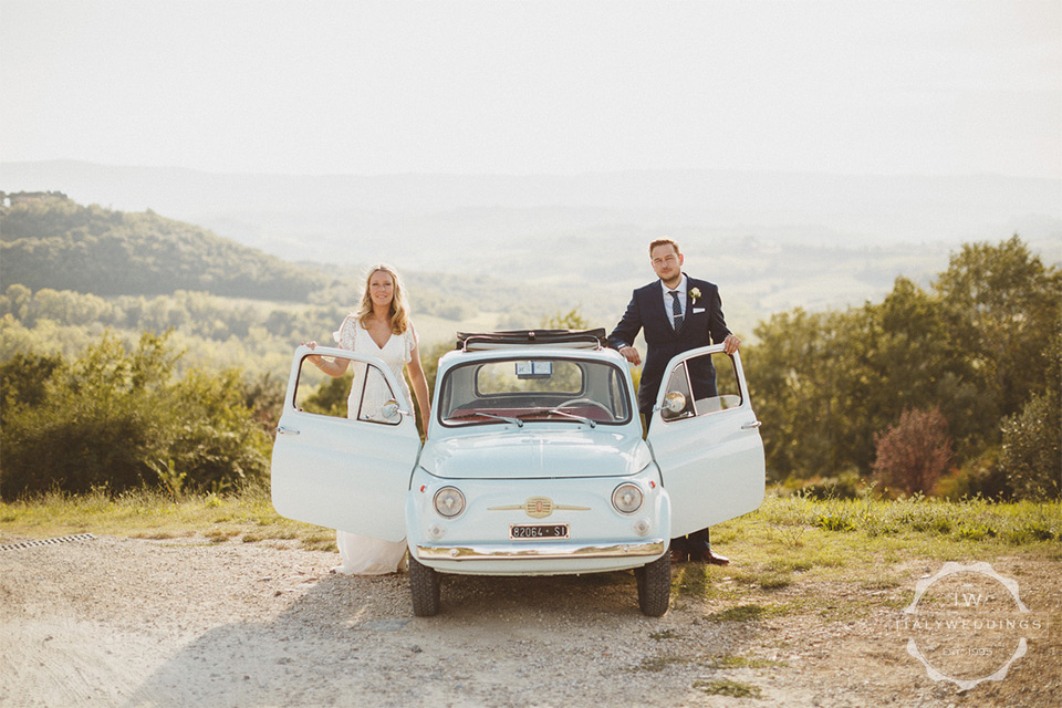 Hannah and Daniel classic fiat 500