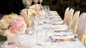 gold wedding table