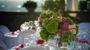 hydrangea wedding tables