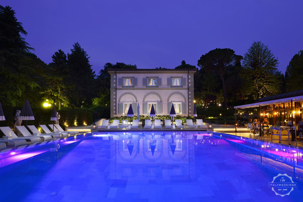 Wedding venue villa Cora Florence pool