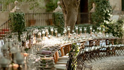 Siena Stomennano wedding long country table