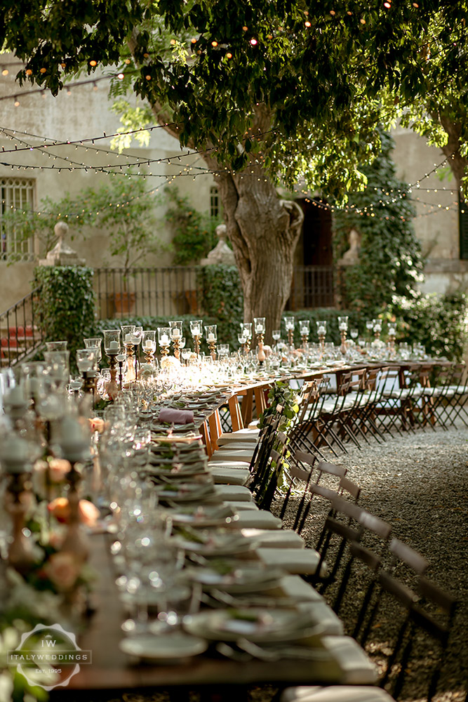 Siena Stomennano wedding long country table