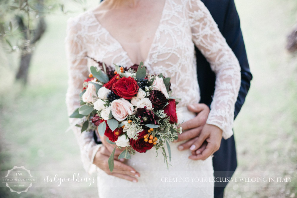 Wedding at Villa Ulignano natural bouquet