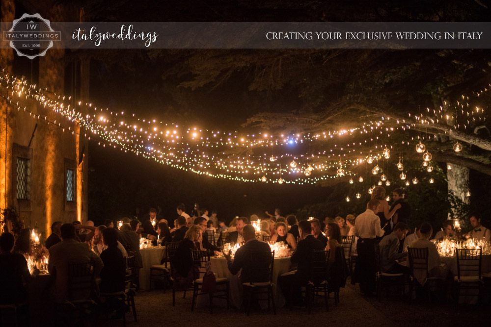 Wedding at Villa Ulignano lighting