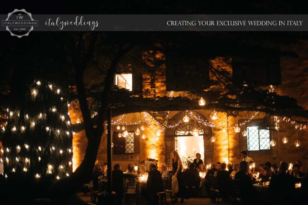 Wedding at Villa Ulignano lighting