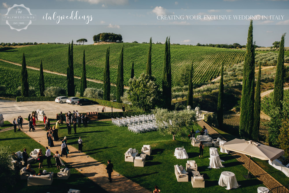 Italy wedding garden preparation