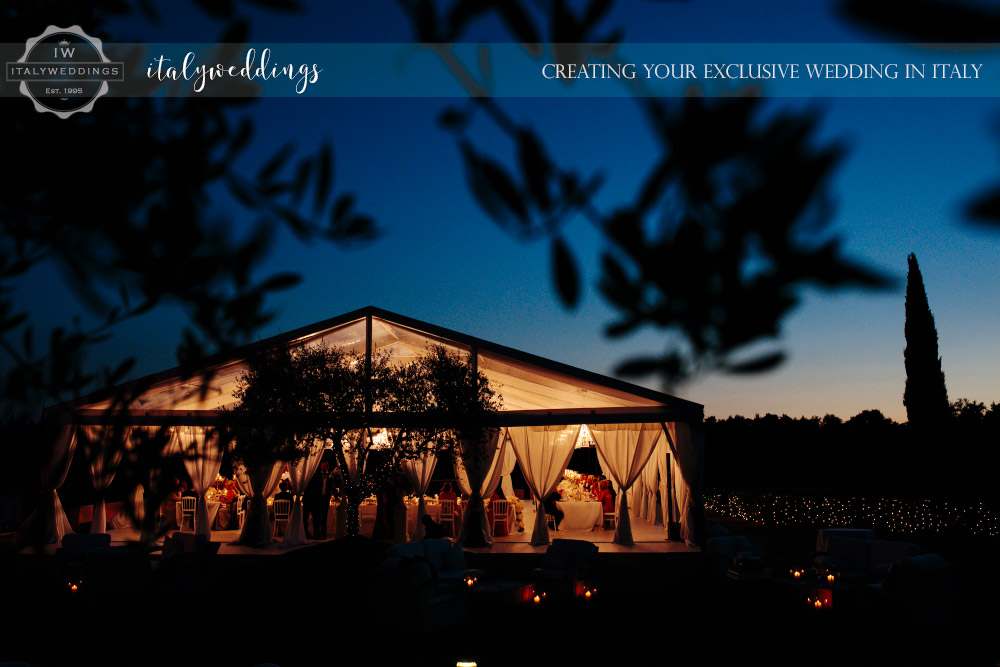 Italy wedding crystal marquee