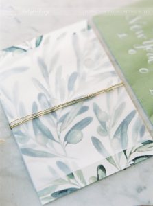 Stylish wedding Pienza Val D'Orcia printed material