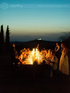 Stylish wedding Pienza Val D'Orcia dinner table