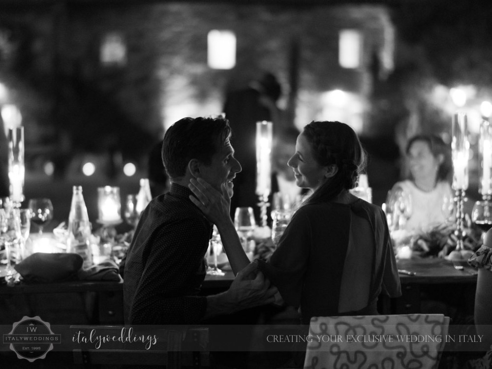 Stylish wedding Pienza Val D'Orcia dinner table