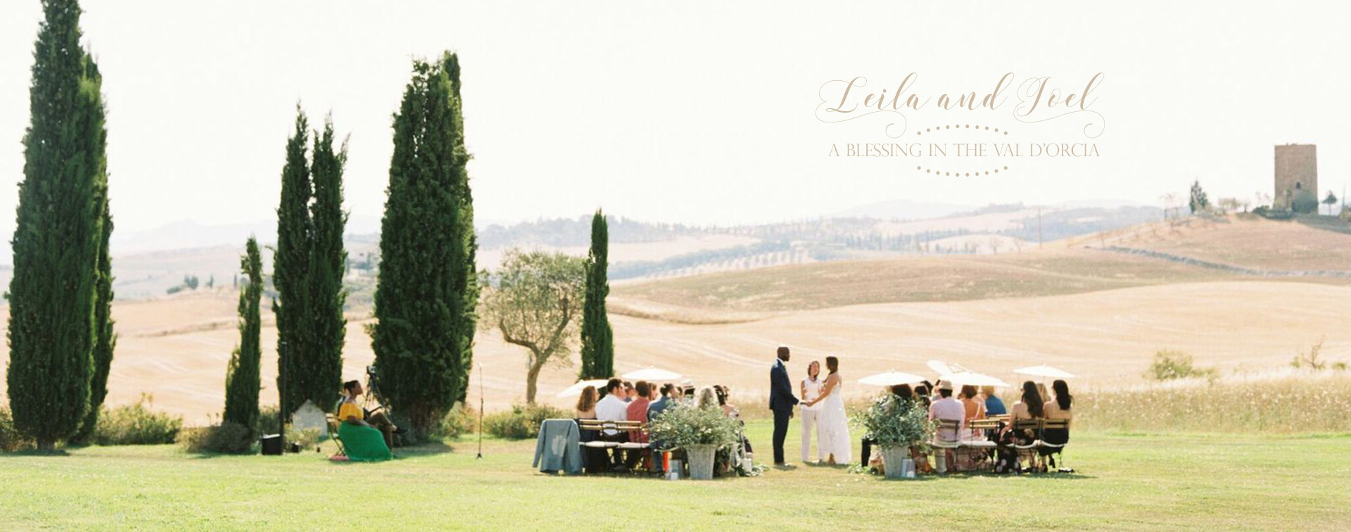 Stylish wedding Pienza Val D'Orcia blessing