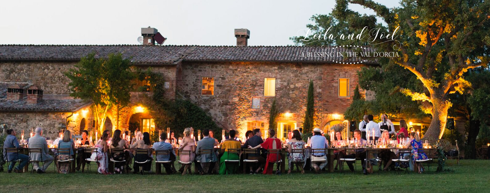 Stylish wedding Pienza Val D'Orcia villa lighting