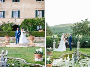 Symbolic blessing at Borgo Stomennano Tuscany ceremony