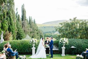 Symbolic blessing at Borgo Stomennano Tuscany ceremony