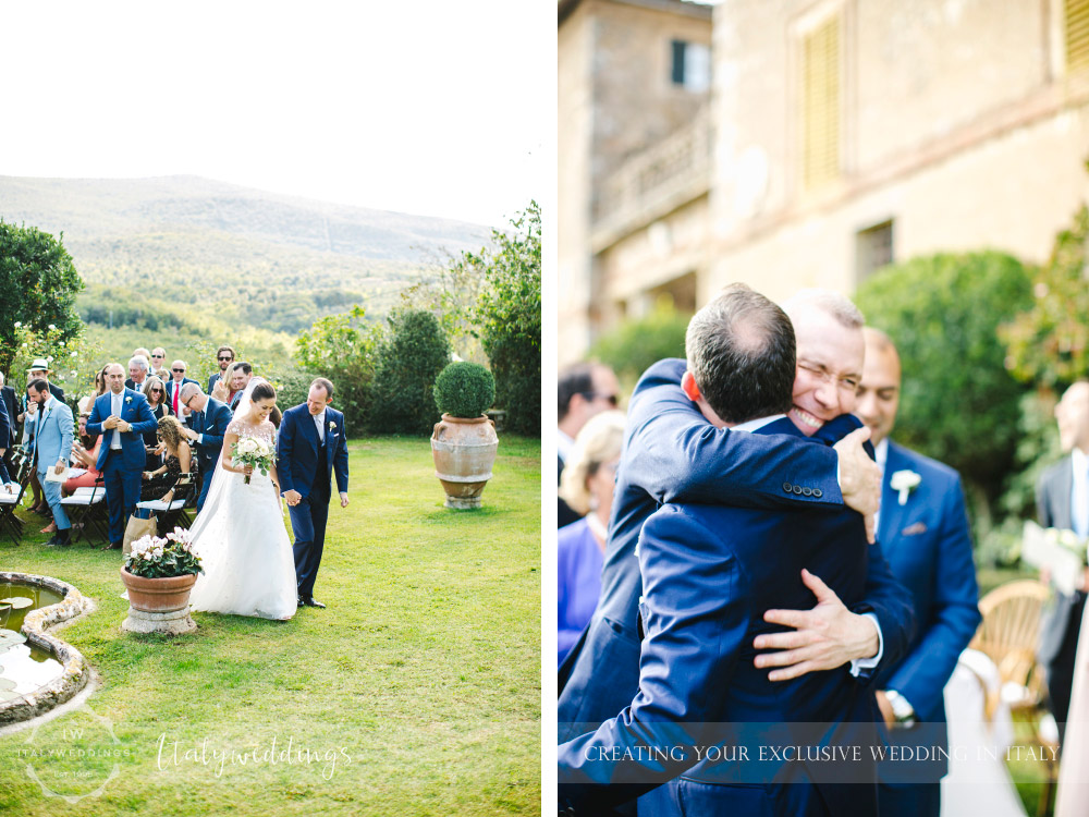 Symbolic blessing at Borgo Stomennano Tuscany ceremony