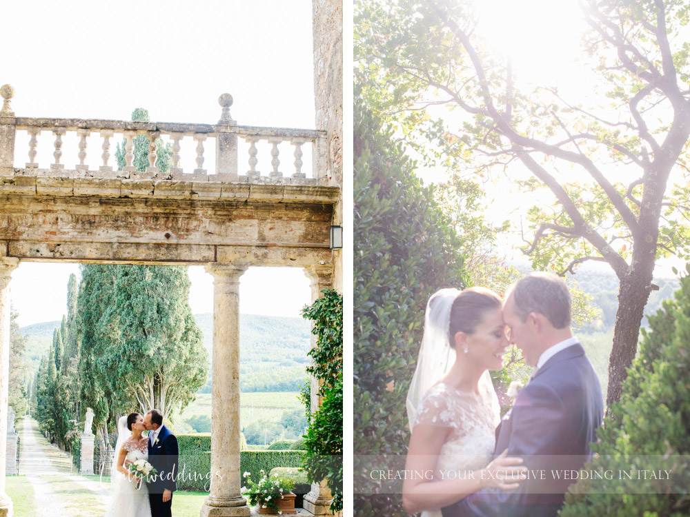 Symbolic blessing at Borgo Stomennano the couple