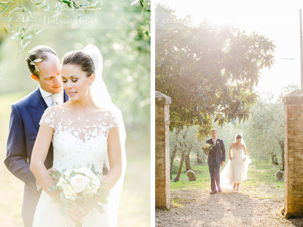 Symbolic blessing at Borgo Stomennano the couple