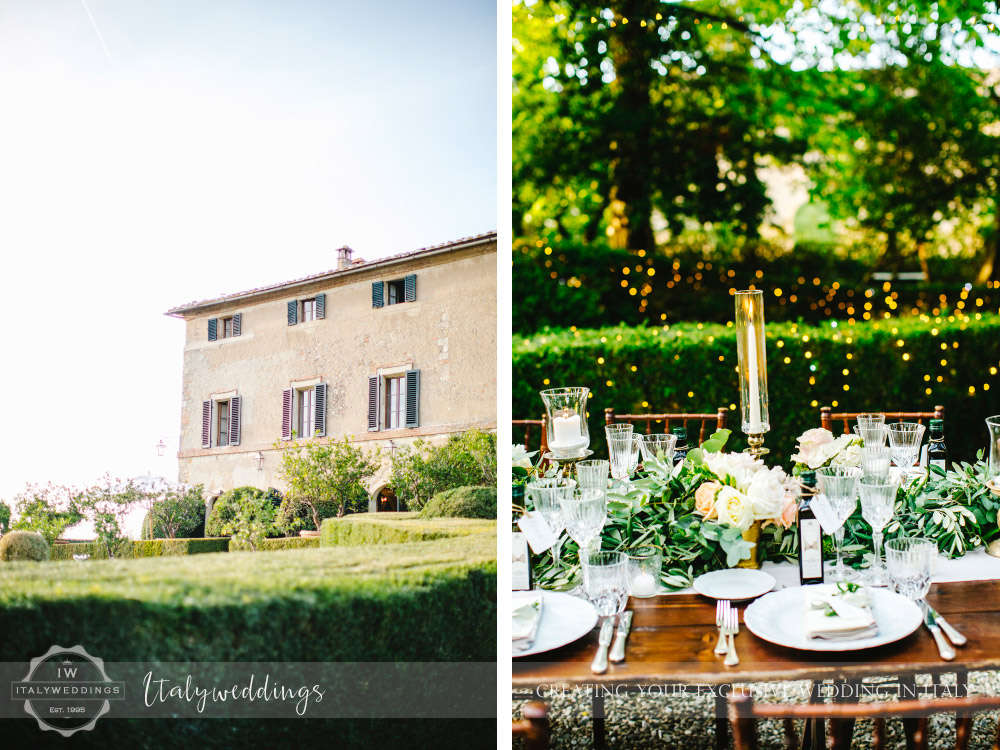 Symbolic blessing at Borgo Stomennano table