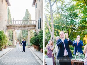 Symbolic blessing at Borgo Stomennano meal