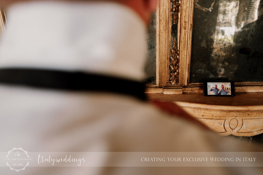 Stomennano wedding Tuscany groom preparation