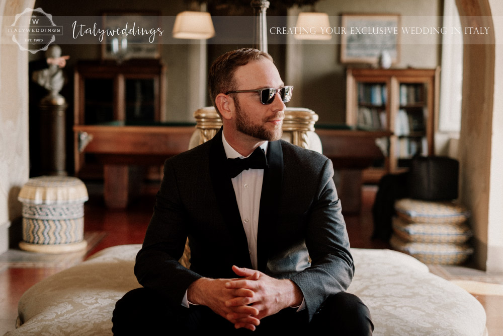 Stomennano wedding Tuscany groom portrait