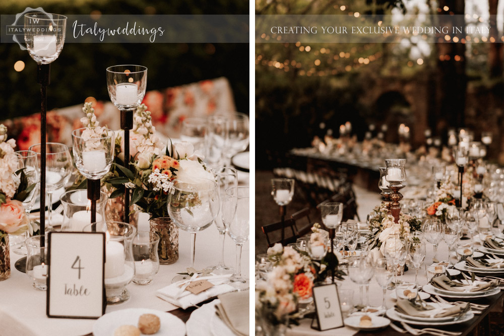 Stomennano wedding Tuscany long table lighting