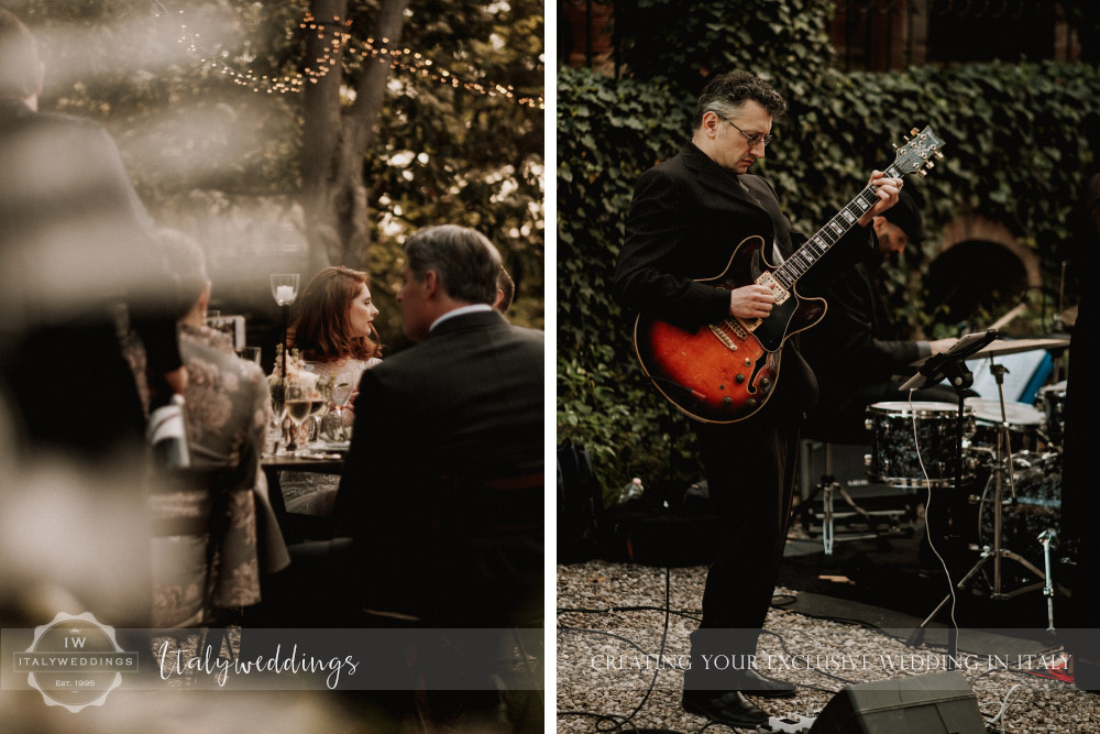 Stomennano wedding Tuscany long table lighting