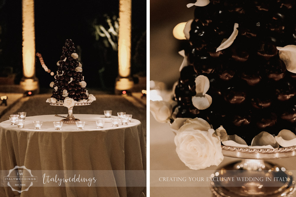 Stomennano wedding Tuscany Croquembouche