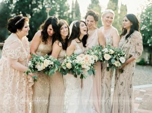 gold and green details for wedding at Castello di Vincigliata