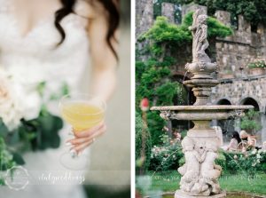 gold and green details for wedding at Castello di Vincigliata