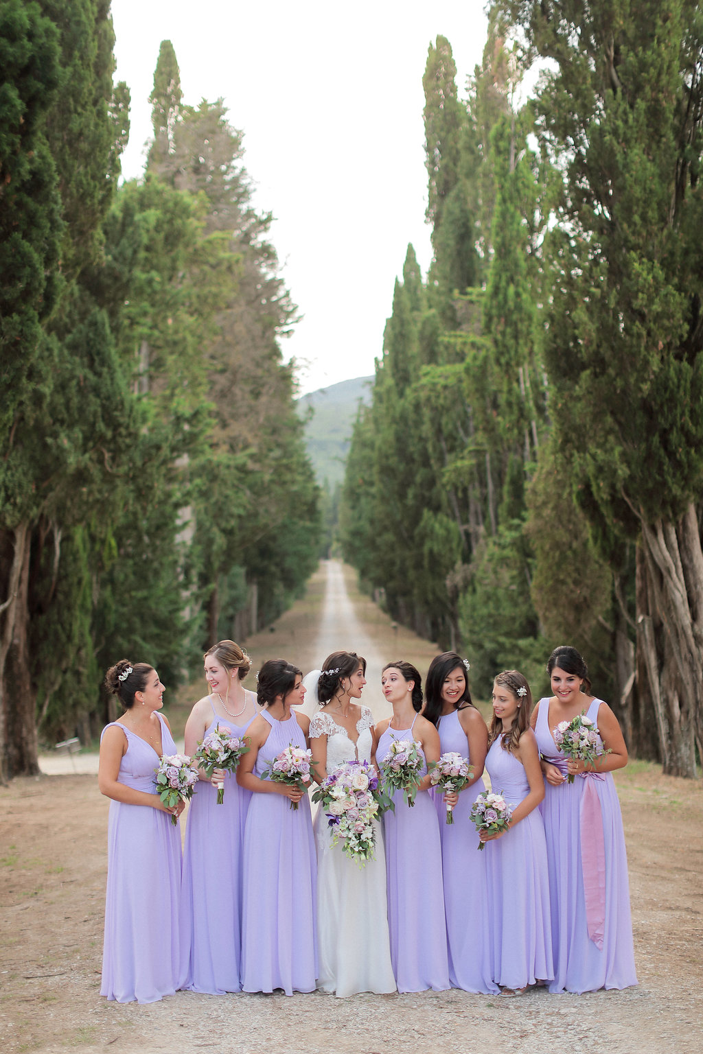 Luxury wedding blessing with secret garden lighting Tuscany