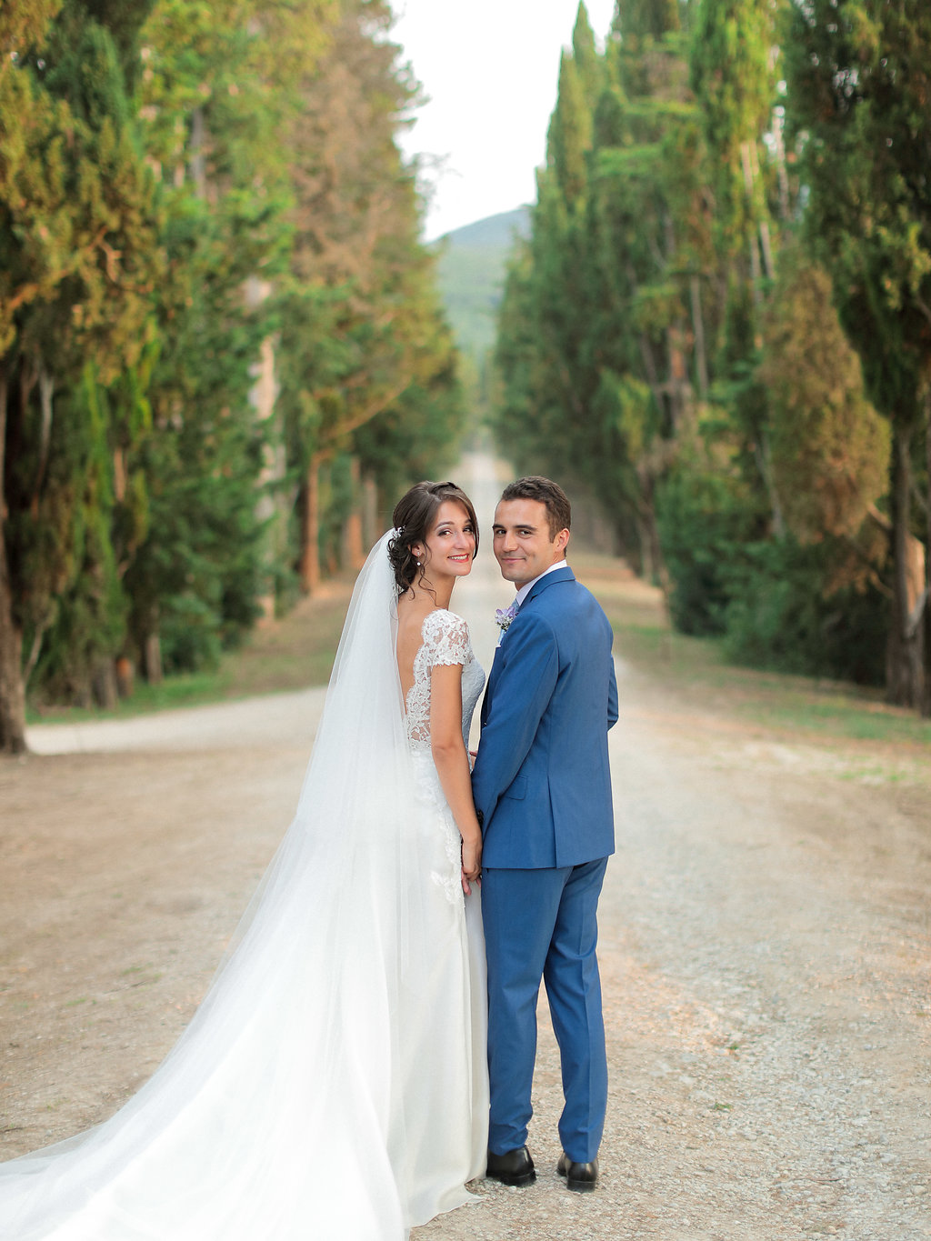 Luxury wedding blessing with secret garden lighting Tuscany