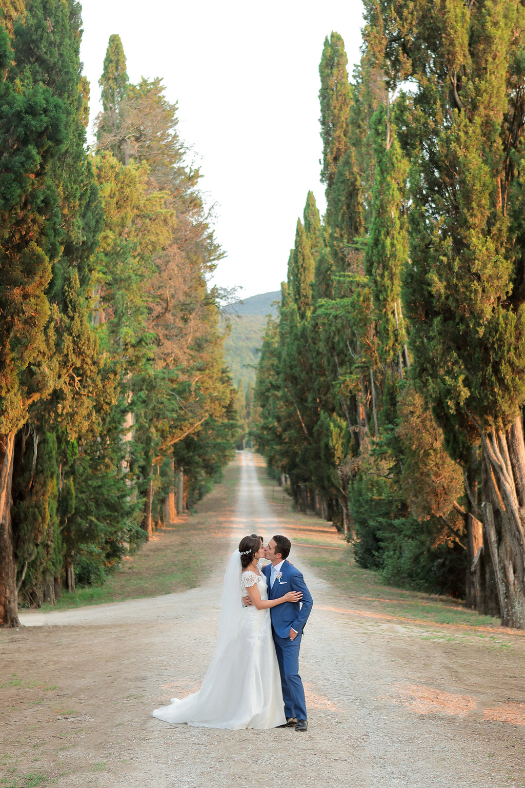 Luxury wedding blessing with secret garden lighting Tuscany