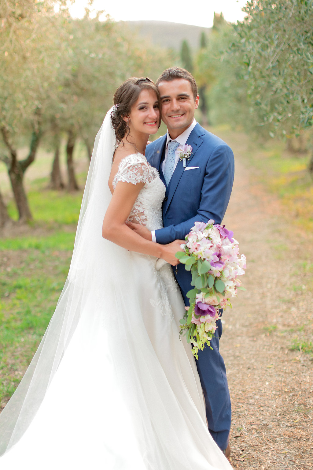 Luxury wedding blessing with secret garden lighting Tuscany