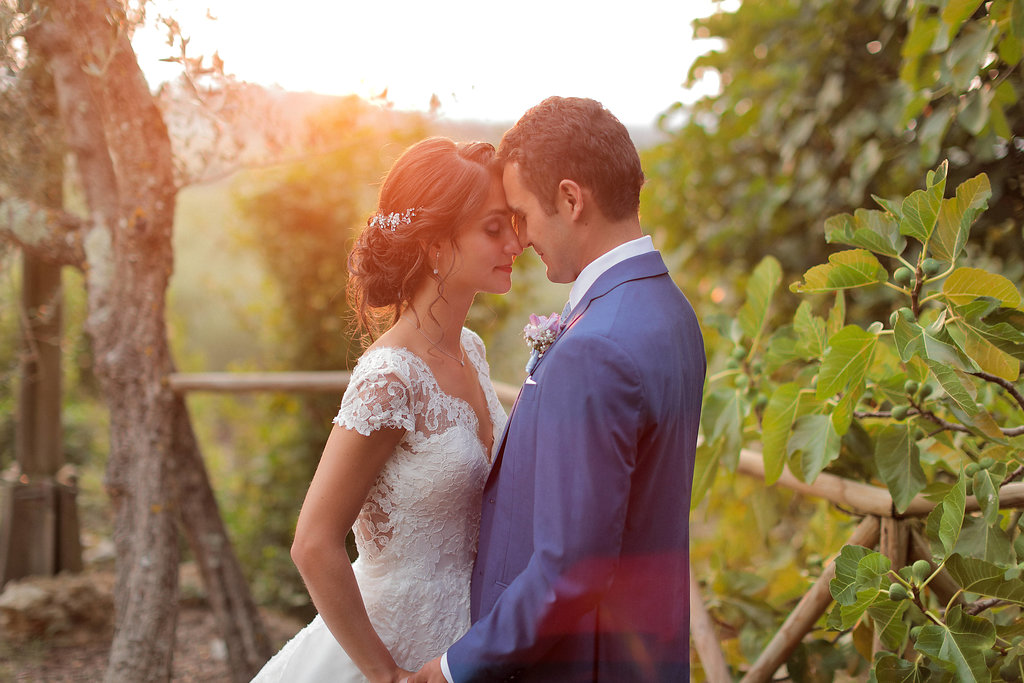 Luxury wedding blessing with secret garden lighting Tuscany