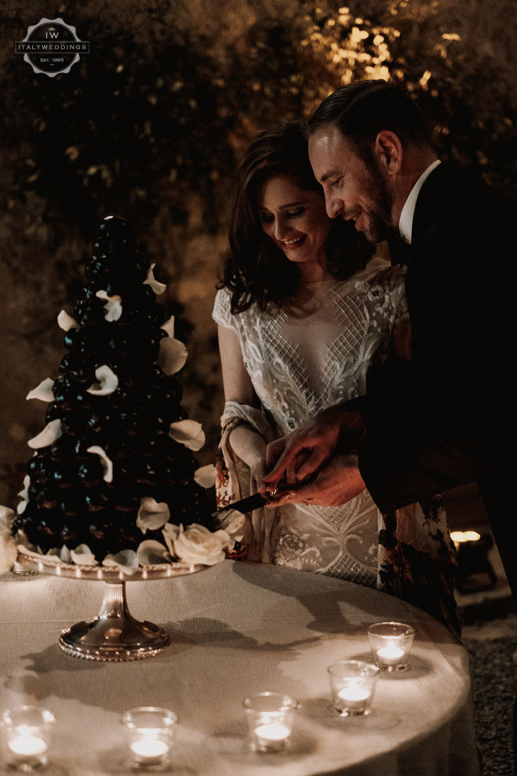 Croquembouche Italian wedding cake