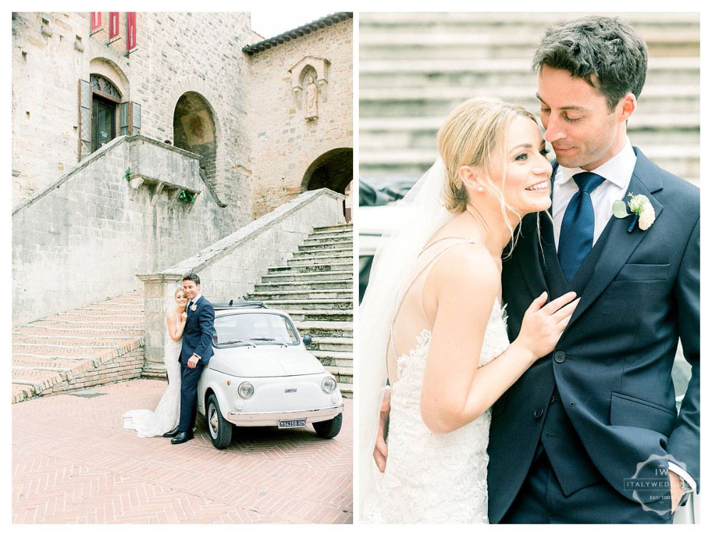 A stunning San Gimignano wedding and Italian wedding party at Stomennano Tuscany