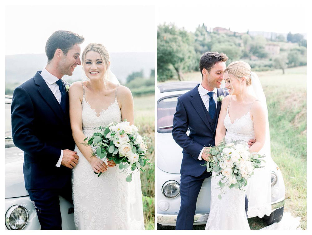 A stunning San Gimignano wedding and Italian wedding party at Stomennano Tuscany