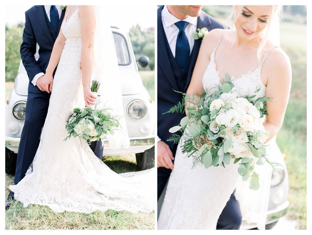 A stunning San Gimignano wedding and Italian wedding party at Stomennano Tuscany