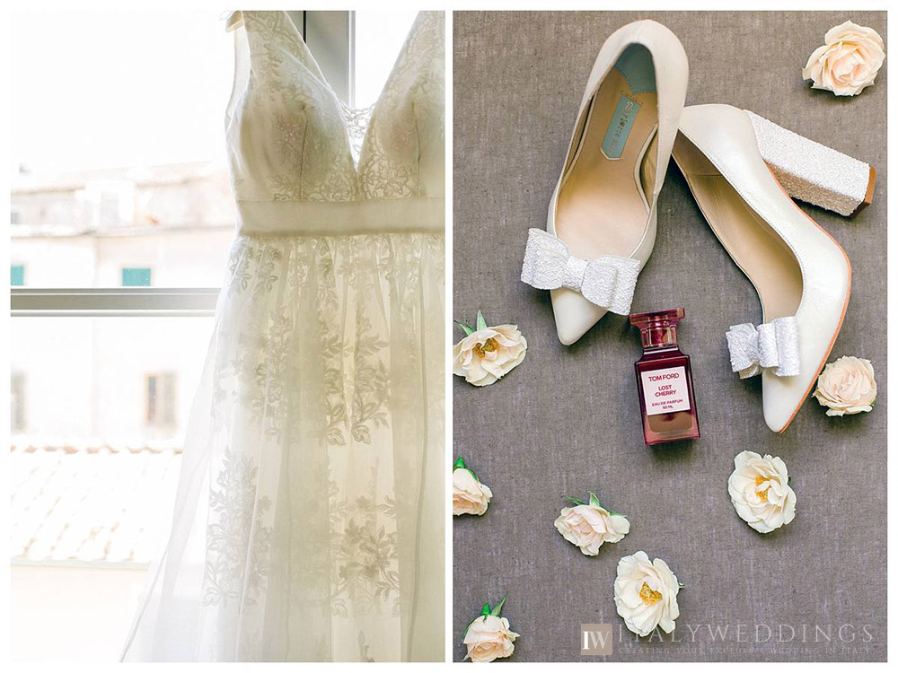 Formal elegant villa lakeside Tuscan civil wedding