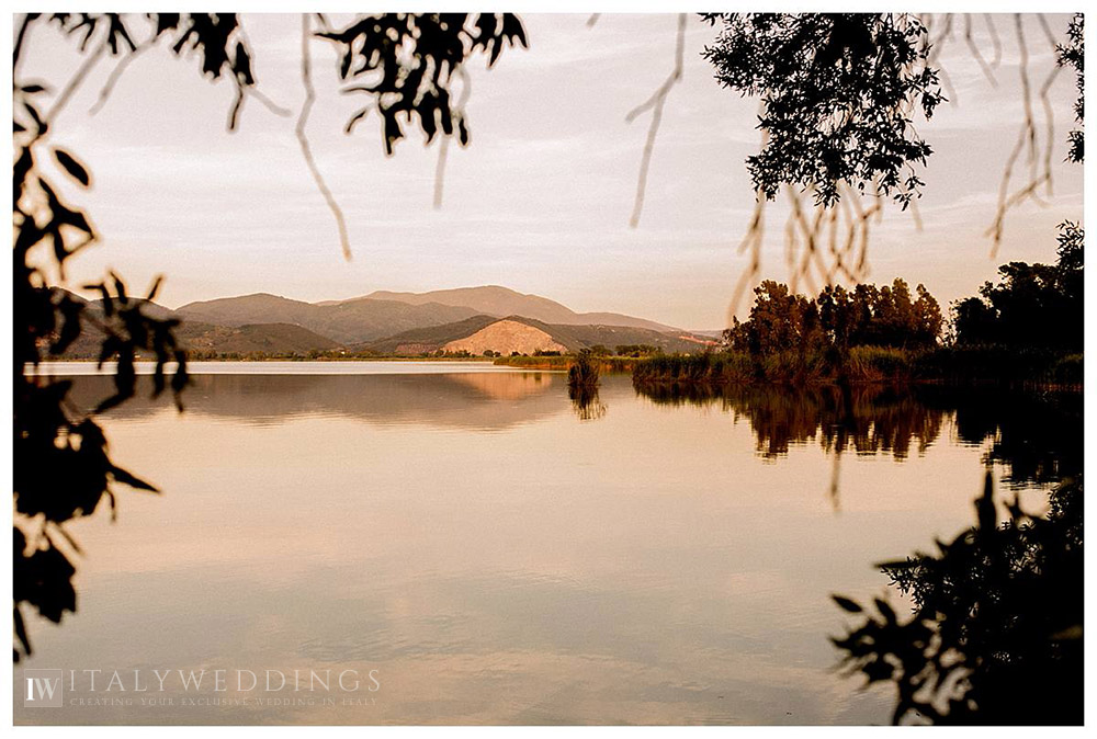 Formal elegant villa lakeside Tuscan civil wedding