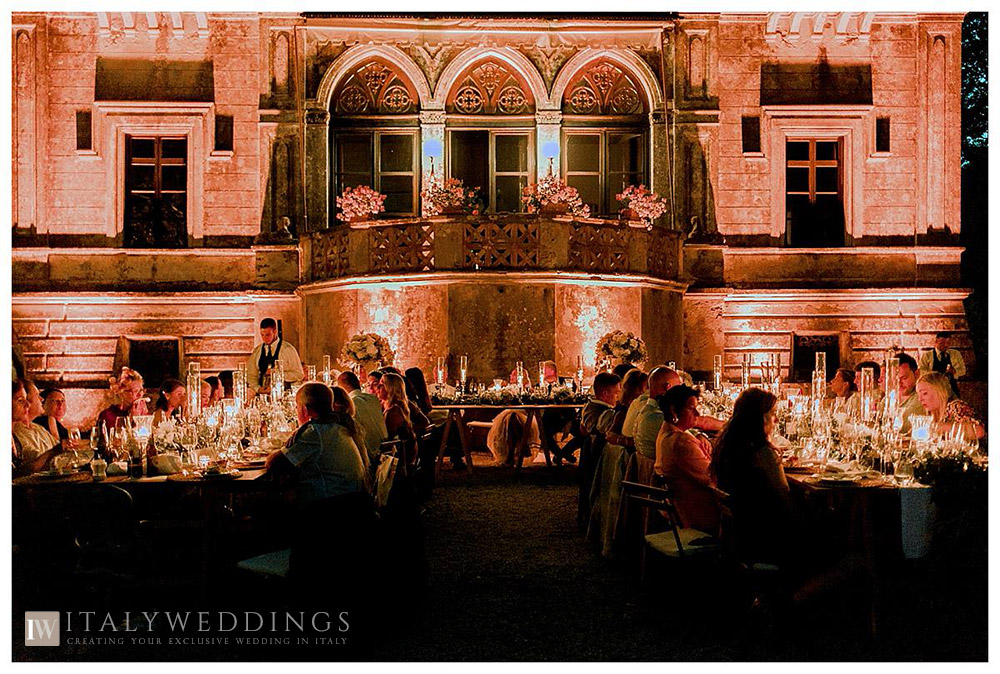 Formal elegant villa lakeside Tuscan civil wedding