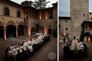 Catholic wedding Florence and Castle reception Chianti