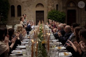 Catholic wedding Florence and Castle reception Chianti