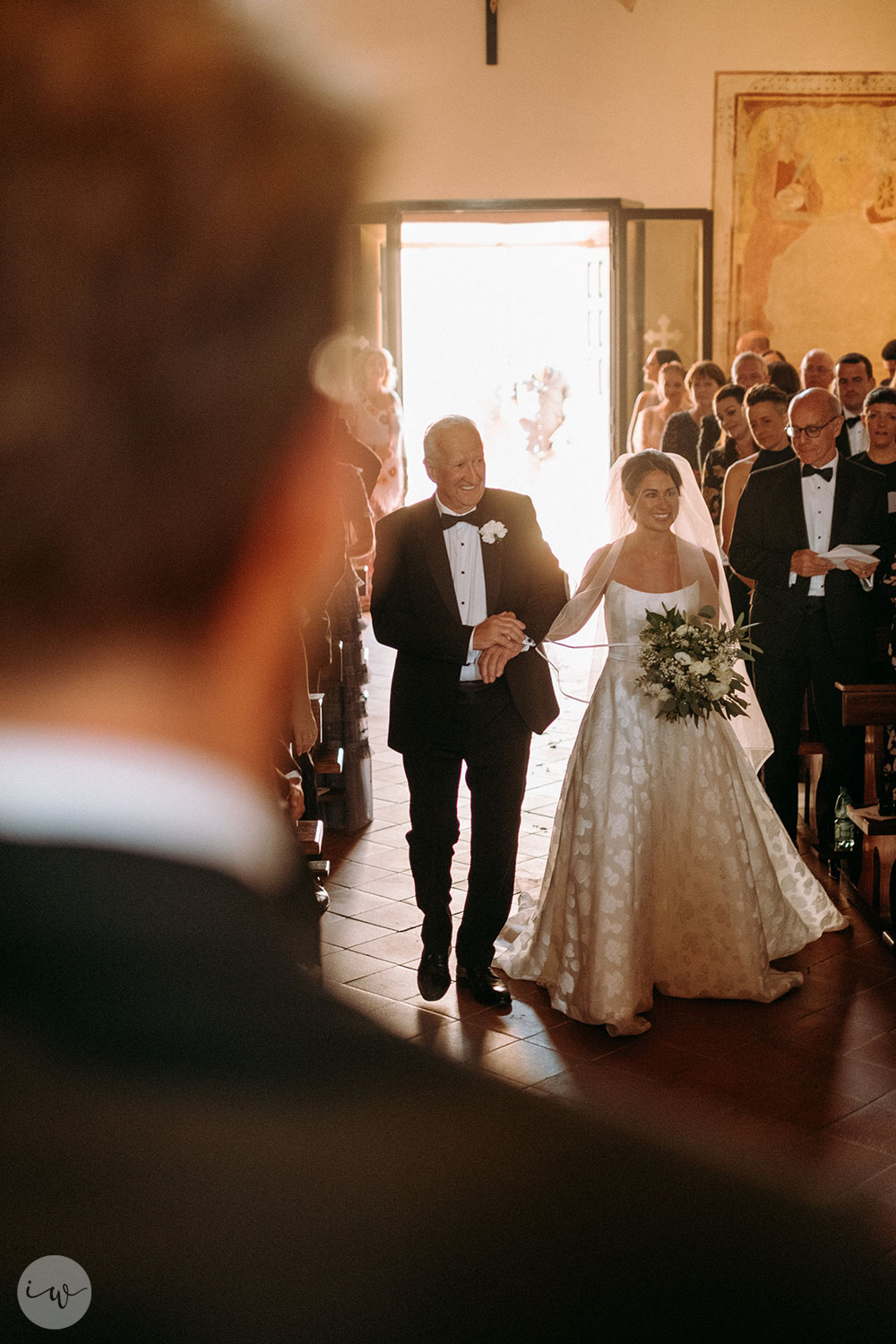 Intimate Catholic wedding villa near the Tuscany coast