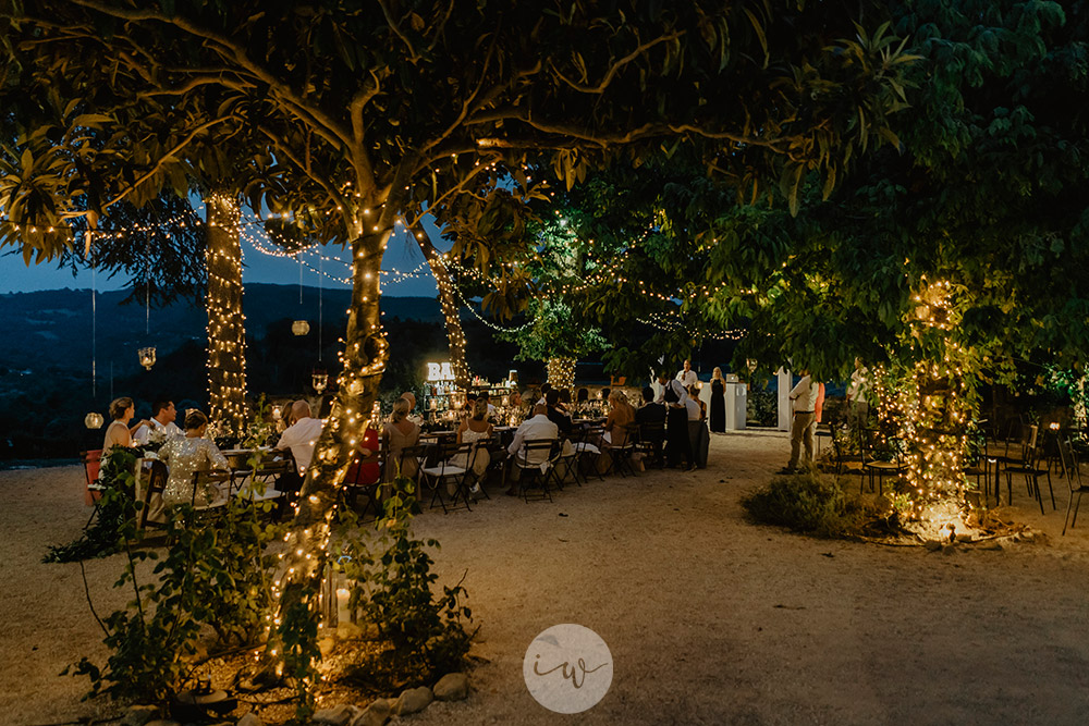 Boho blessing in Umbria Italy white and green details