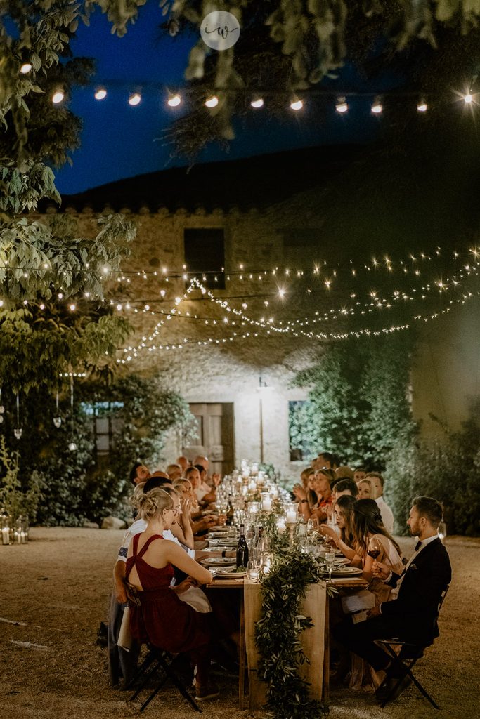 Boho blessing in Umbria Italy white and green details